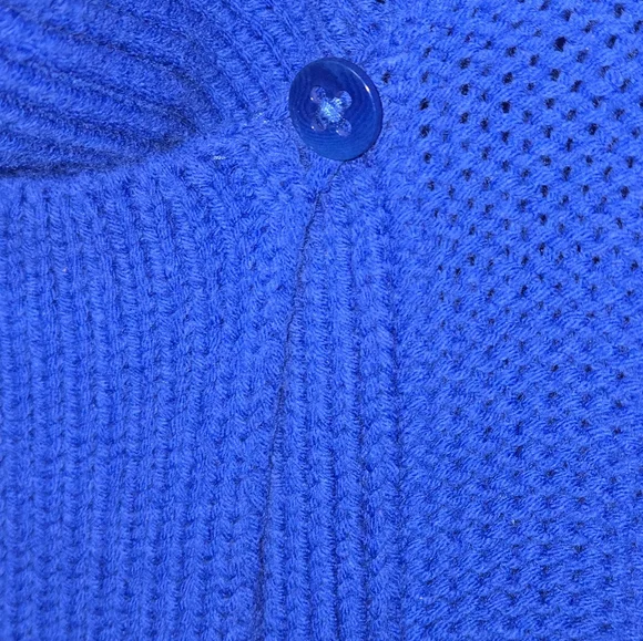 Ralph Lauren Blue Toggle Button Up Cardigan Sweater W/ Pockets, 2X - Picture 3 of 11